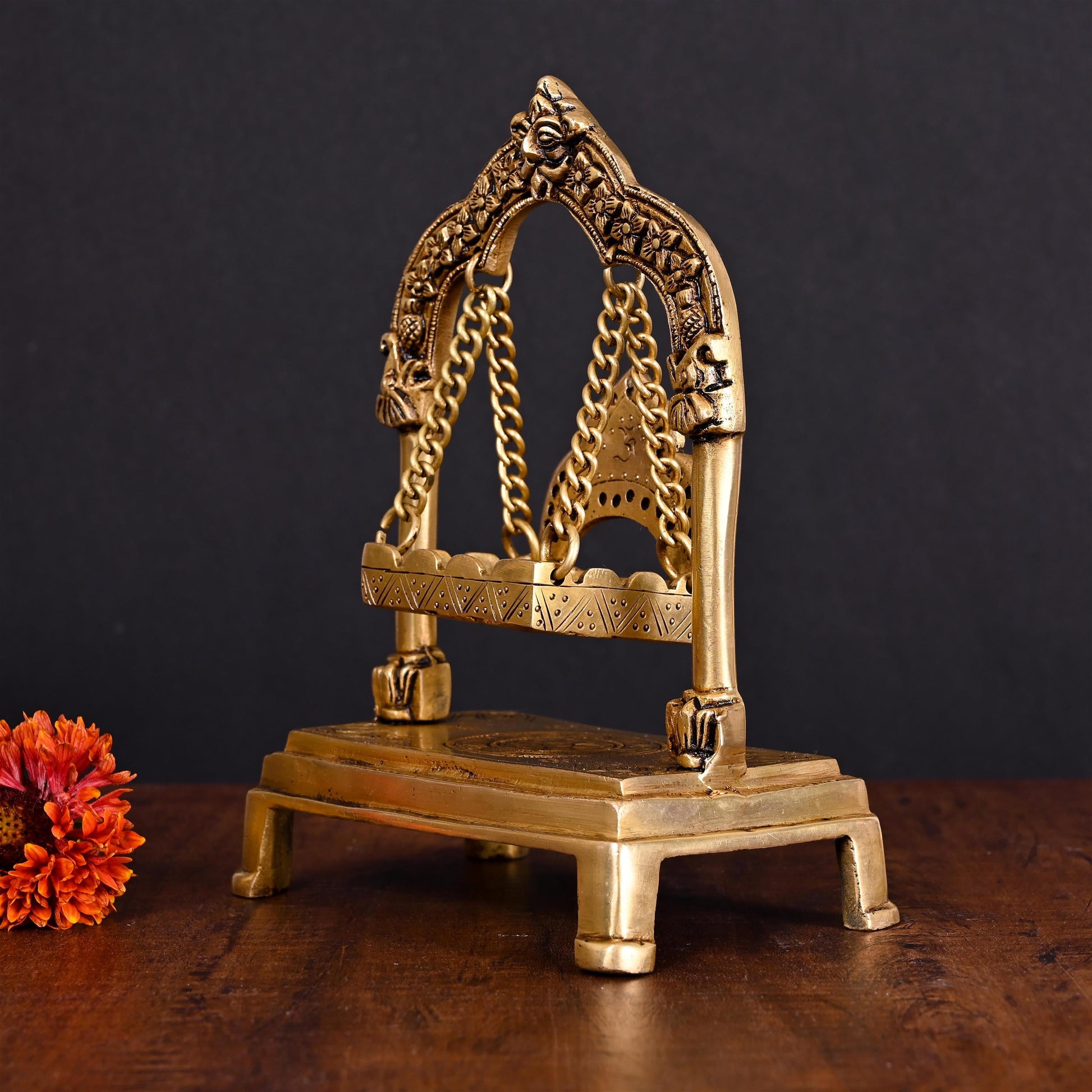 Brass Laddu Gopal Superfine Palna/Swing (8 Inch)