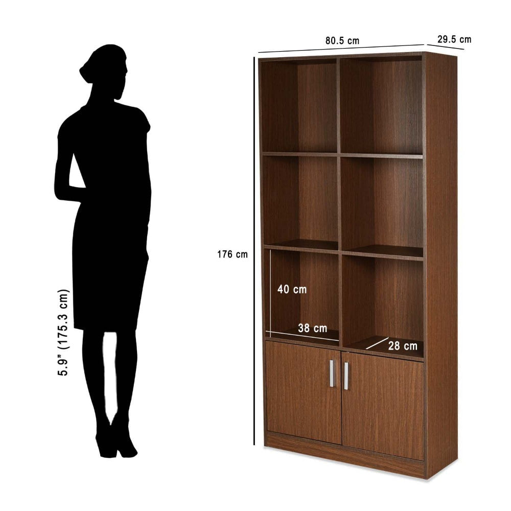 Nilkamal Gwen Engineered Wood Storage Cabinet (Legno Oak)