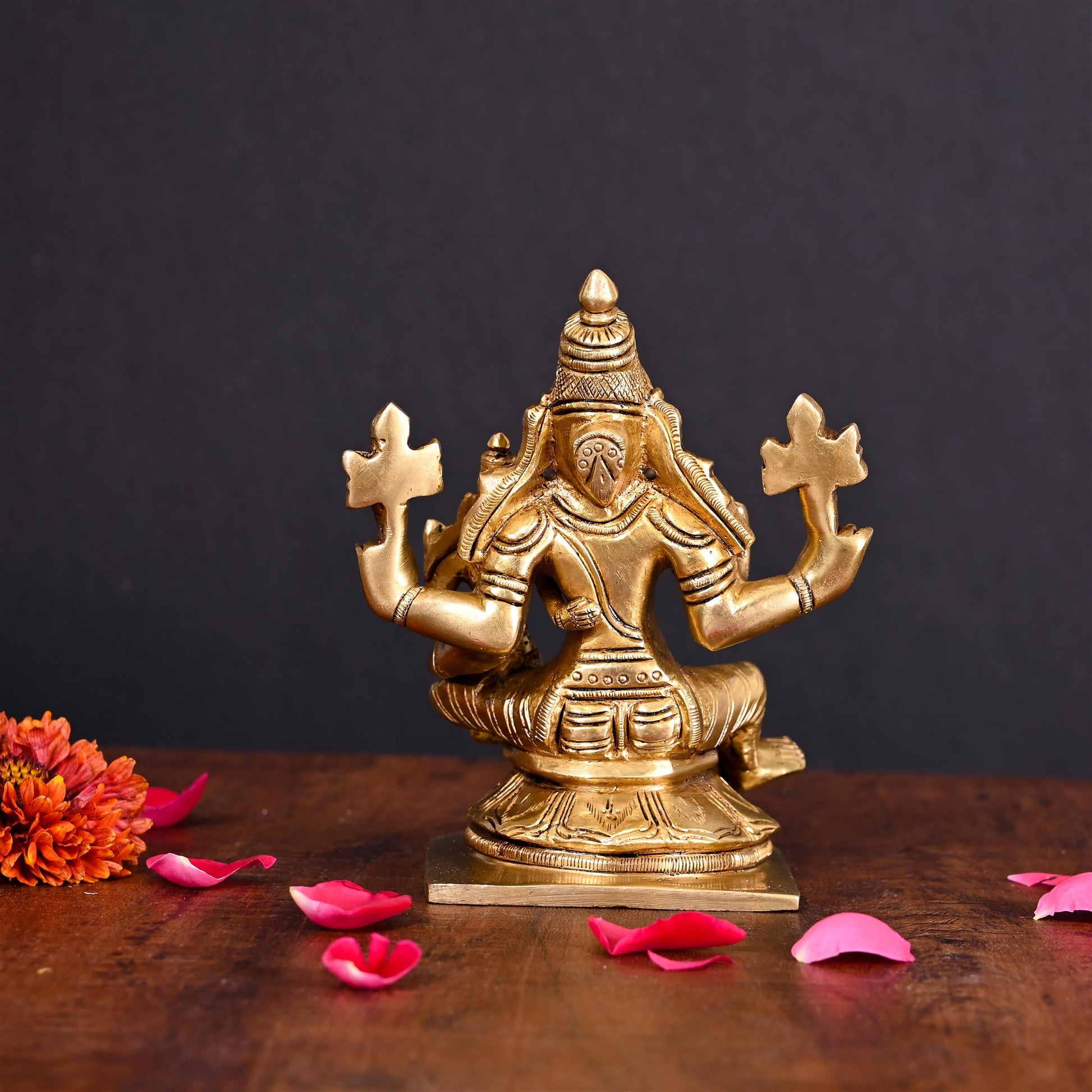 Brass Lakshmi Narasimha Superfine Idol (5.2 Inch)