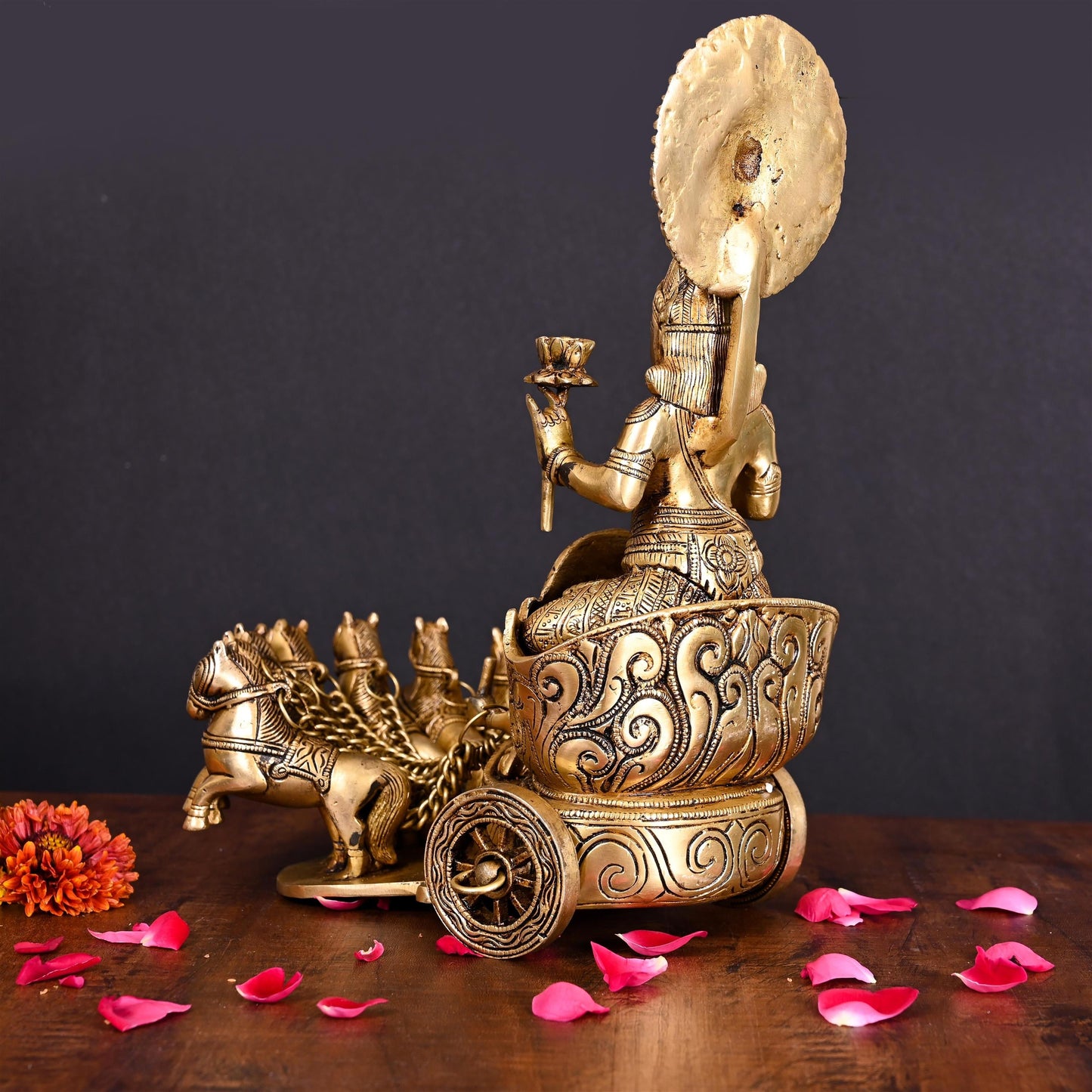 Brass Superfine Surya Rath Idol (12 Inch)