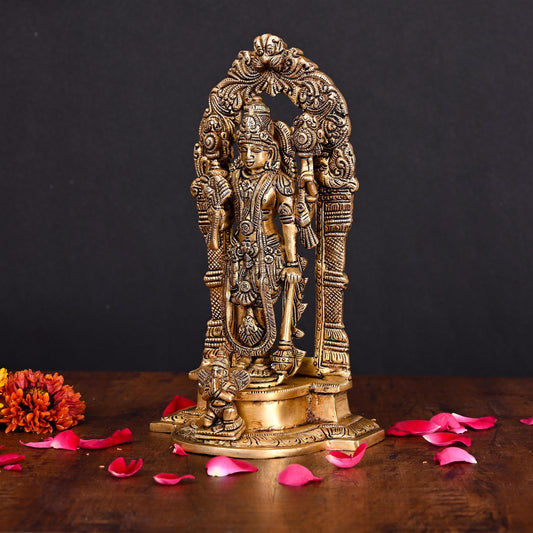 Brass Superfine Lord Vishnu Idol (9 Inch)