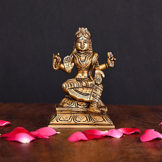 Brass Superfine Tripurasundari Devi Idol (4.5 Inch)