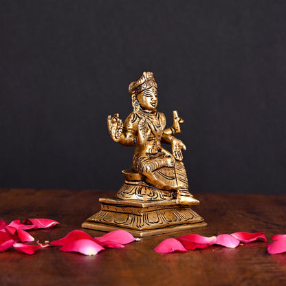 Brass Superfine Tripurasundari Devi Idol (4.5 Inch)