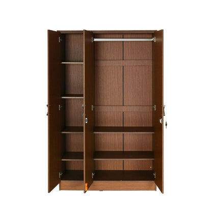 Nilkamal Massif 3 Door Wardrobe (Urban Walnut)