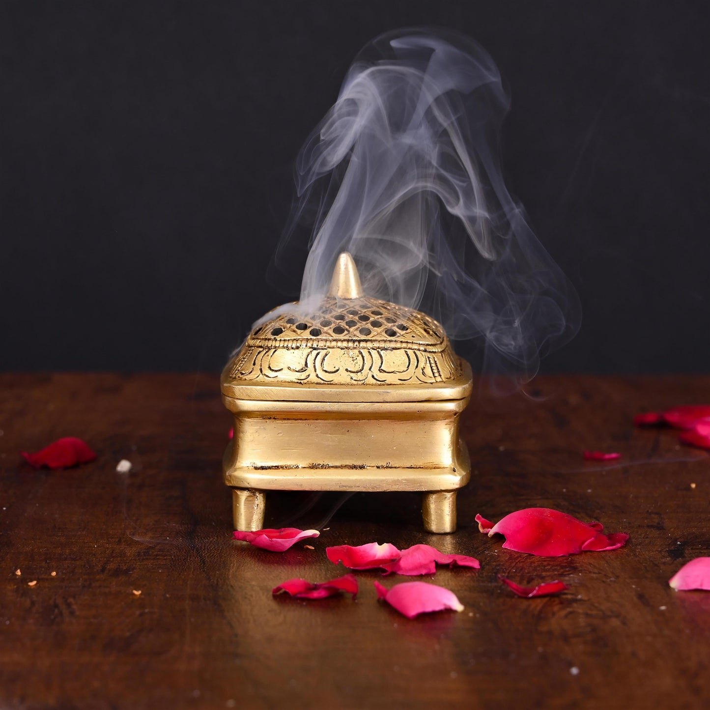 Brass Dhoop Dani & Incense Holder (2.8 Inch)