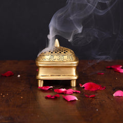 Brass Dhoop Dani & Incense Holder (2.8 Inch)