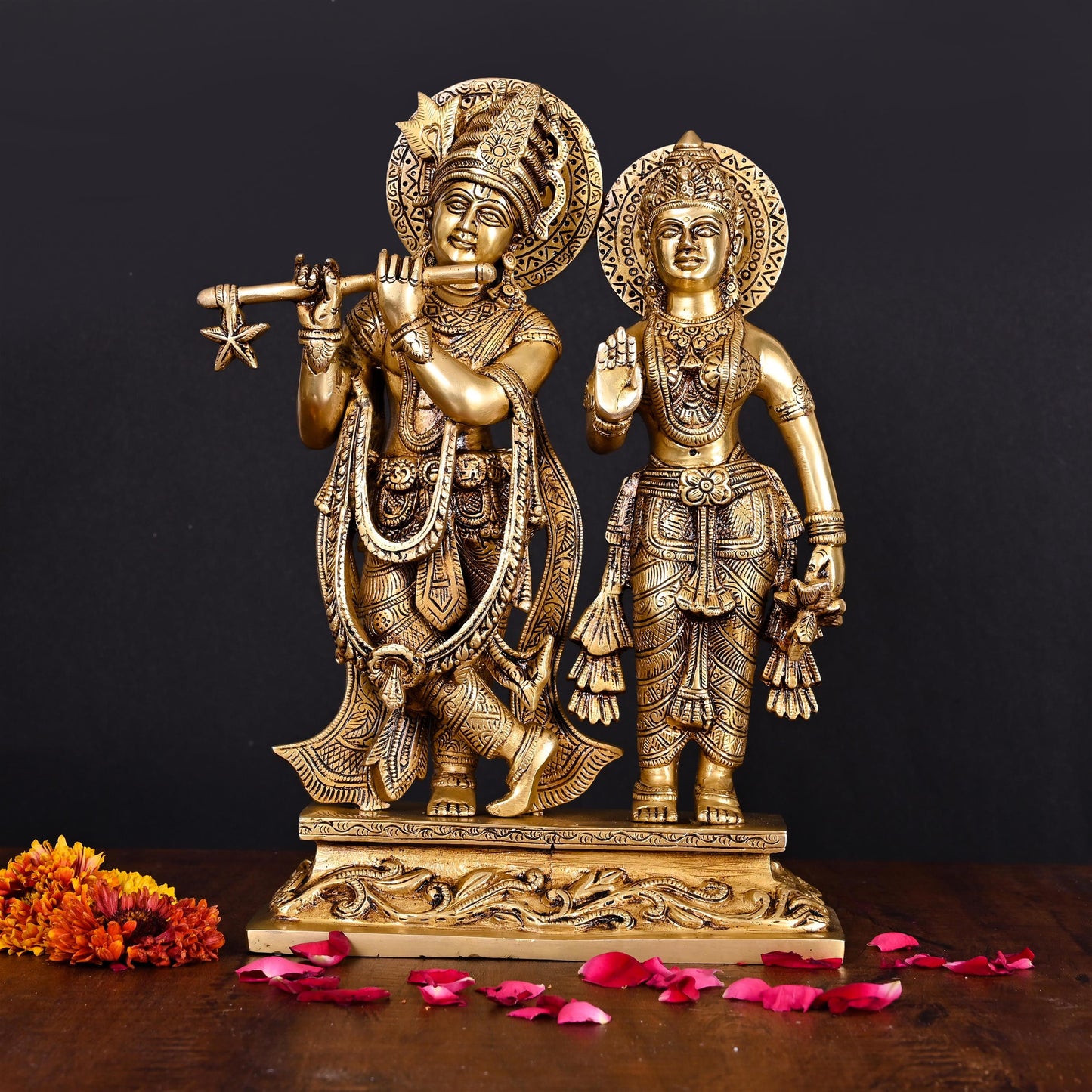 Brass Radha Krishna Idol (12 Inch)