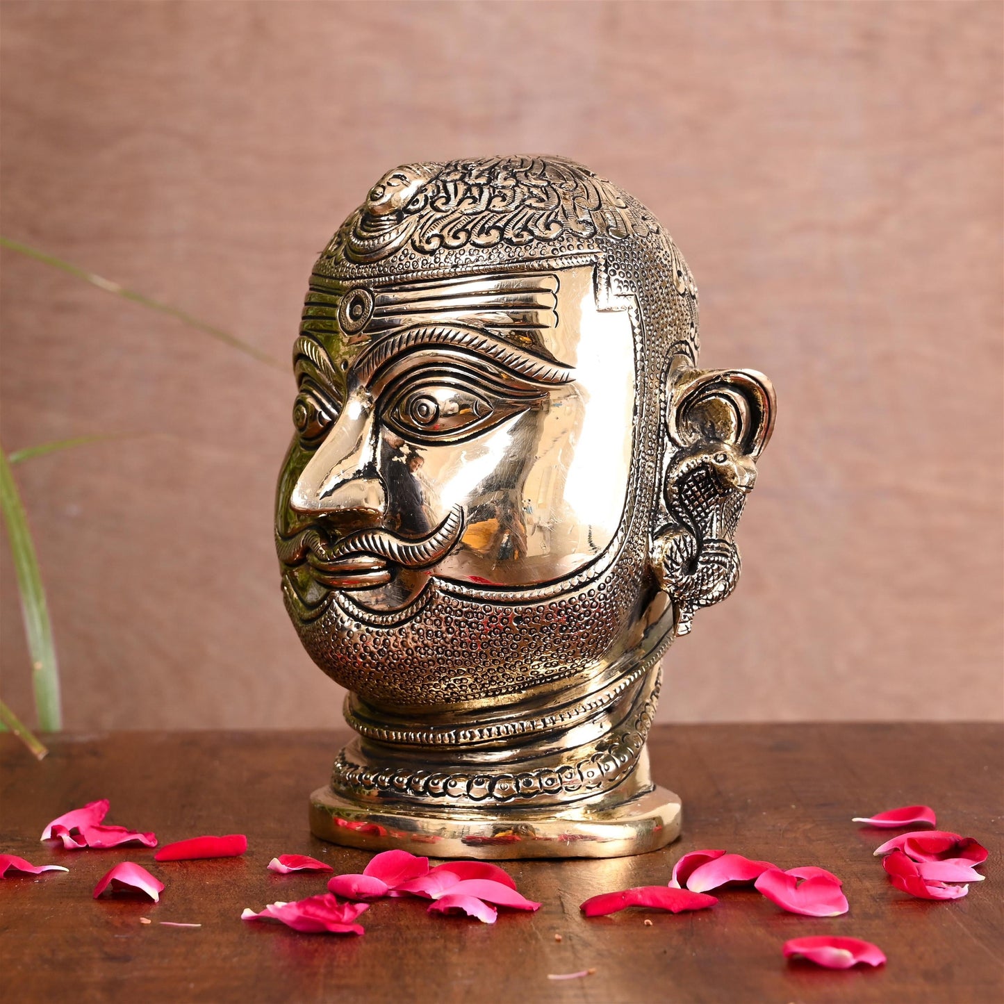 Brass Shiva Mukhlingam Head Idol (6.5 Inch)