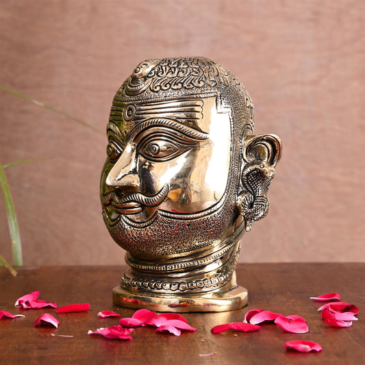 Brass Shiva Mukhlingam Head Idol (6.5 Inch)
