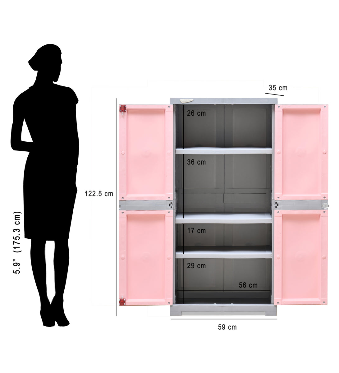 Nilkamal Freedom Mini Medium Plastic Cabinet