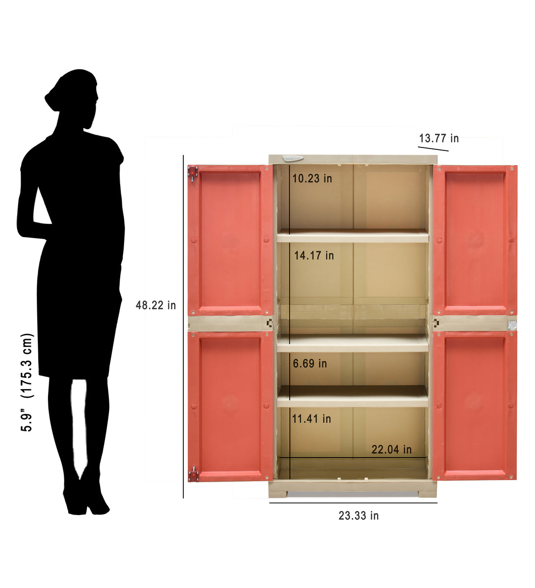 Nilkamal Freedom Mini Medium Plastic Cabinet