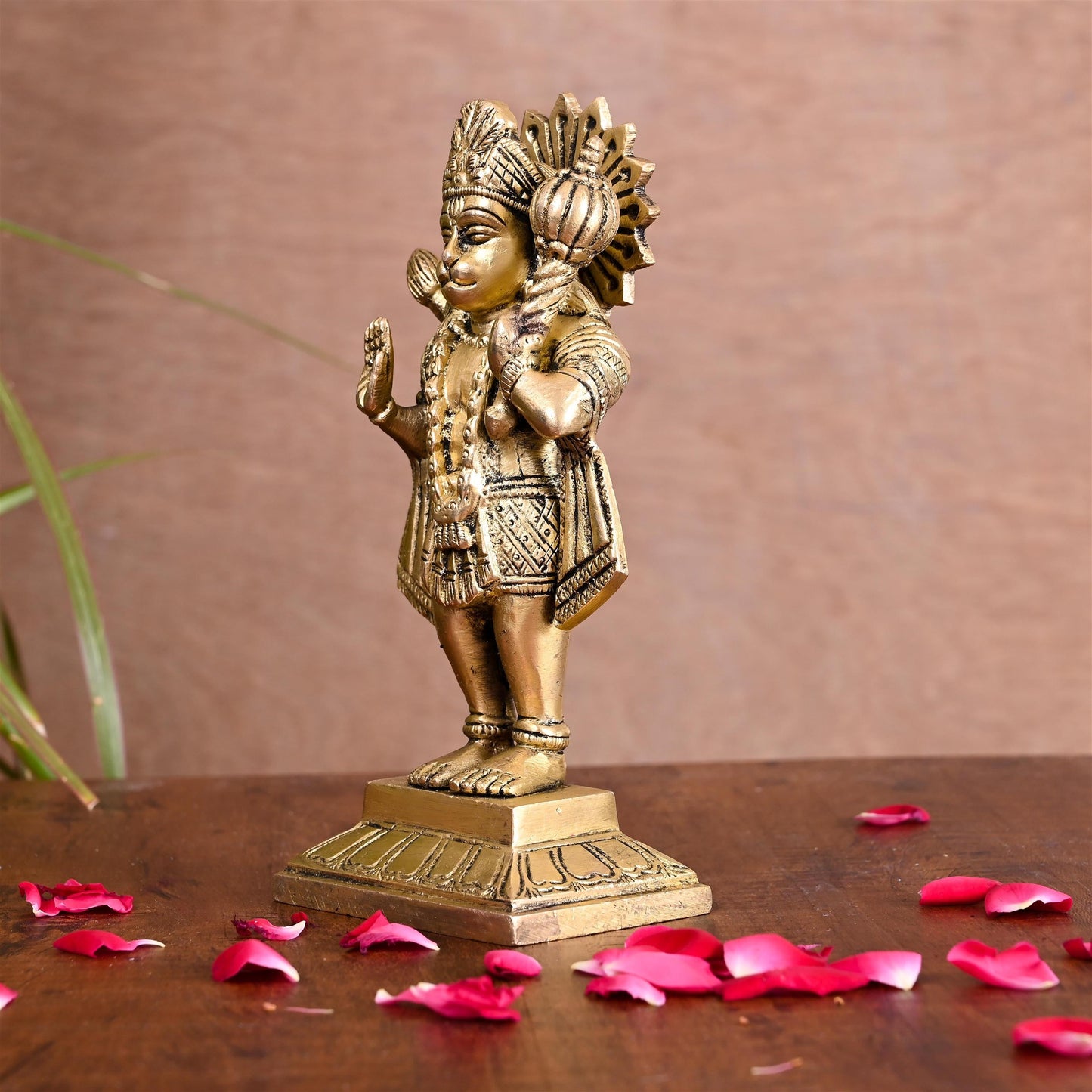 Brass Standing Hanuman Idol (6.5 Inch)