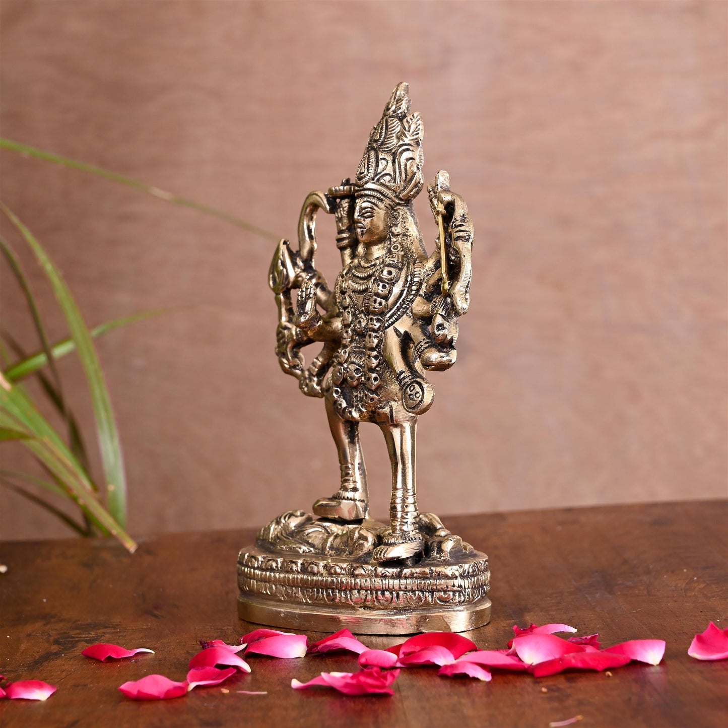 Brass Goddess Kali Idol (6.5 Inch)