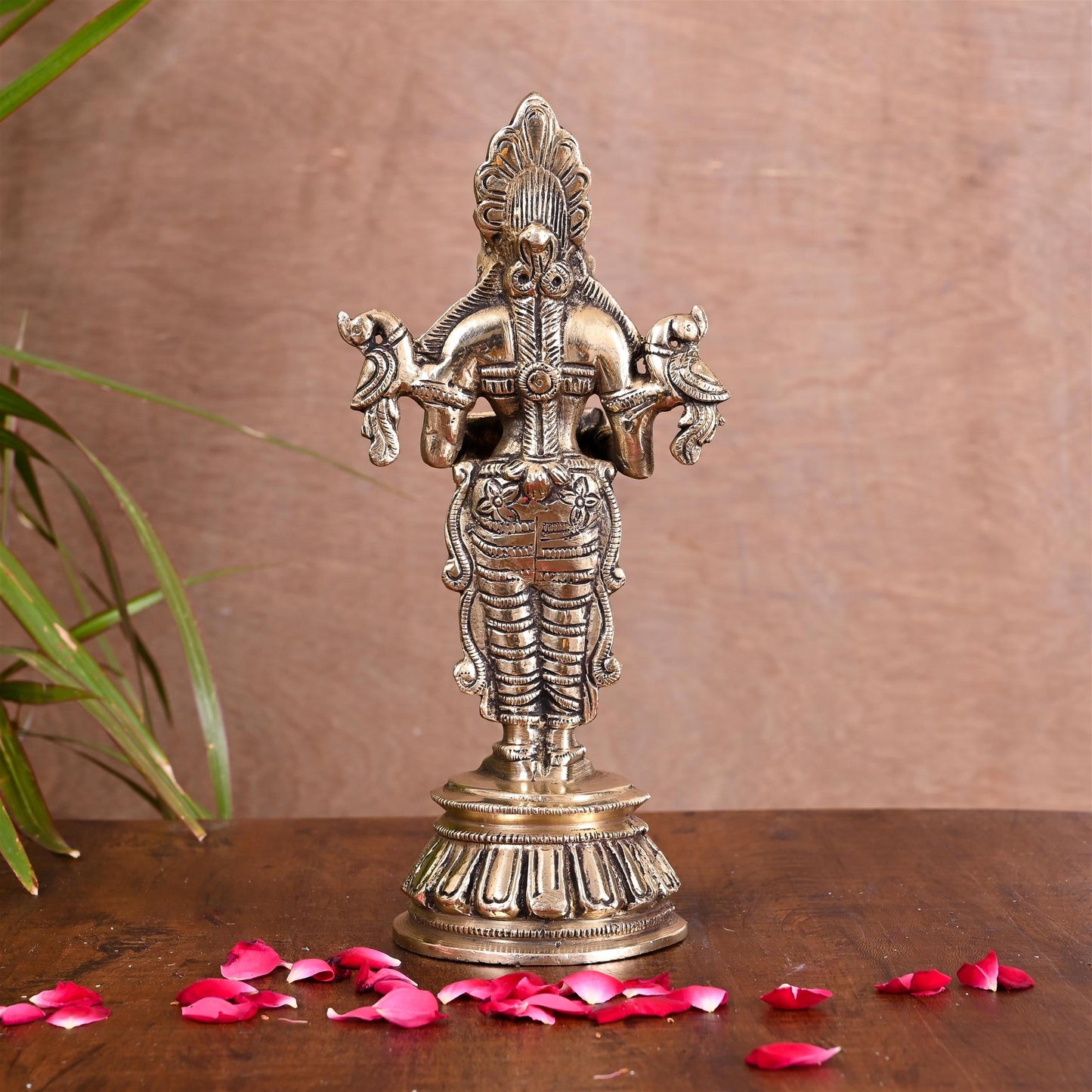 Brass Deep Lakshmi Idol (9.2 Inch)