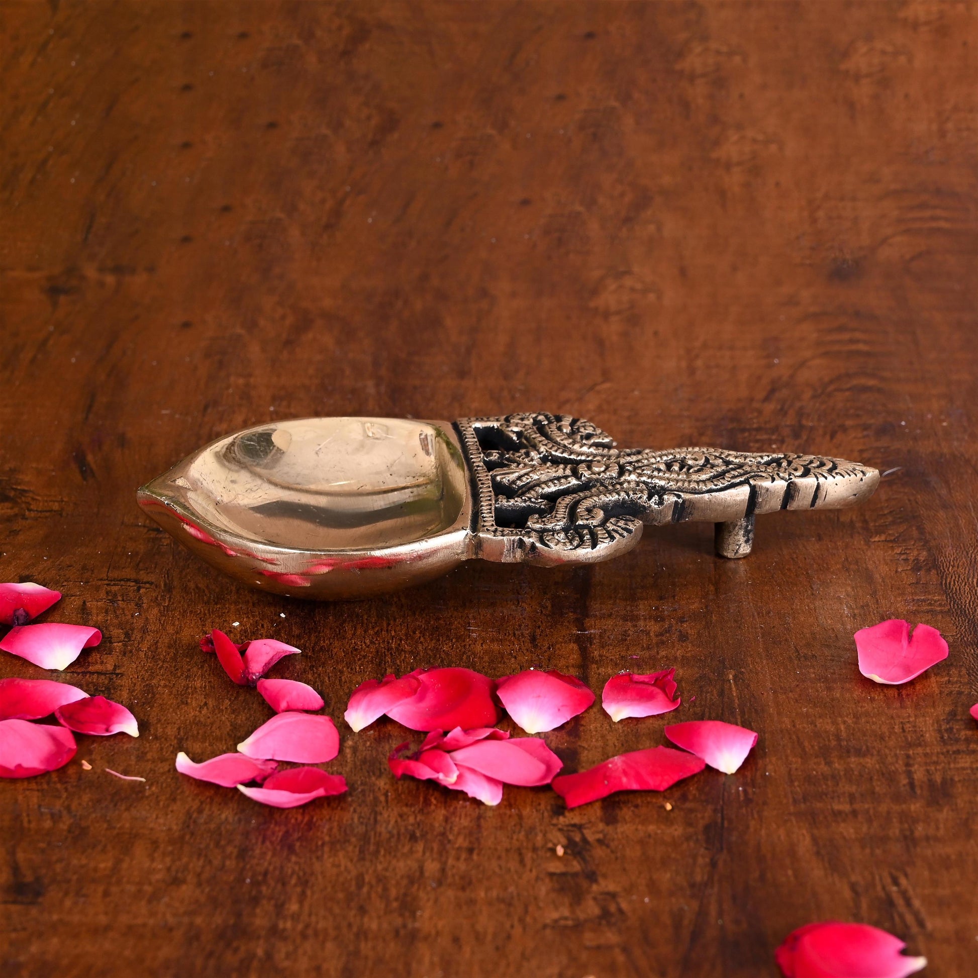 Brass Pooja Spoon/Lamp (6 Inch)