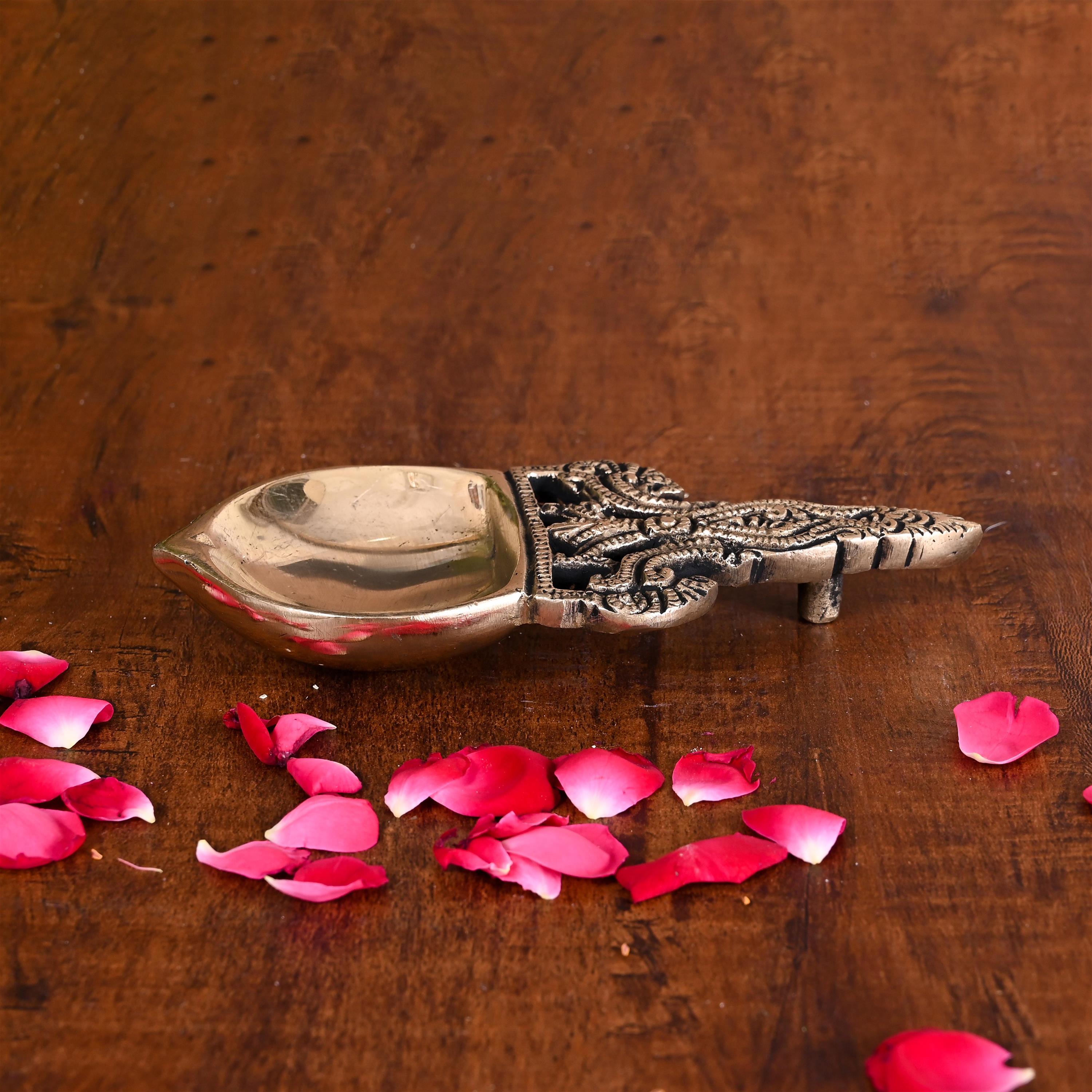 Brass Pooja Spoon/Lamp (6 Inch)