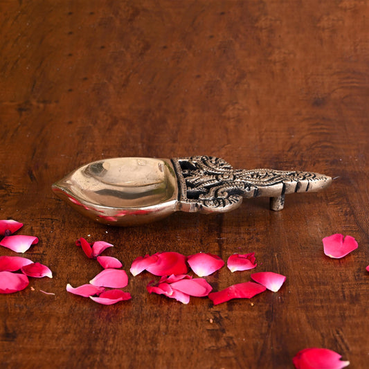 Brass Pooja Spoon/Lamp (6 Inch)