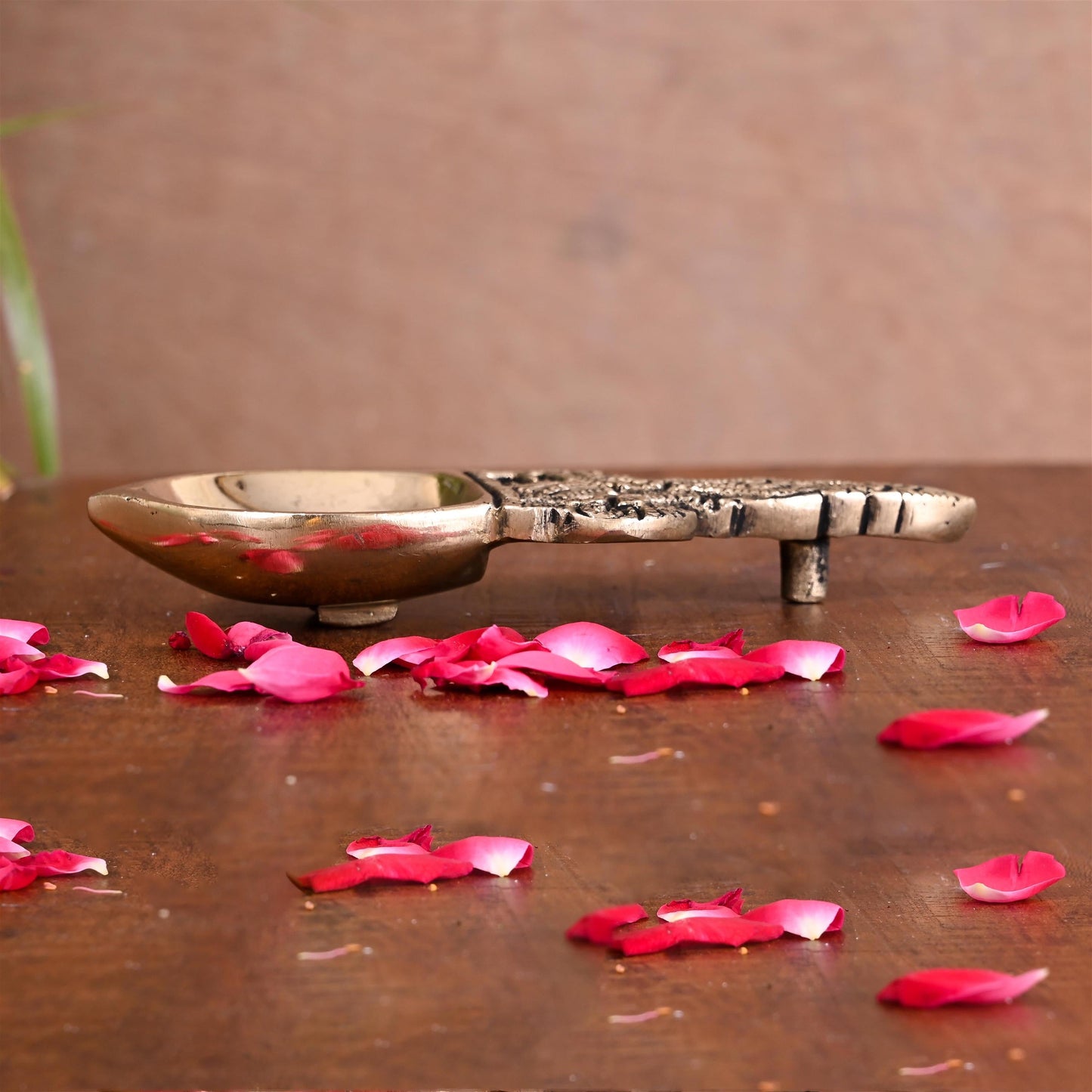 Brass Pooja Spoon/Lamp (6 Inch)