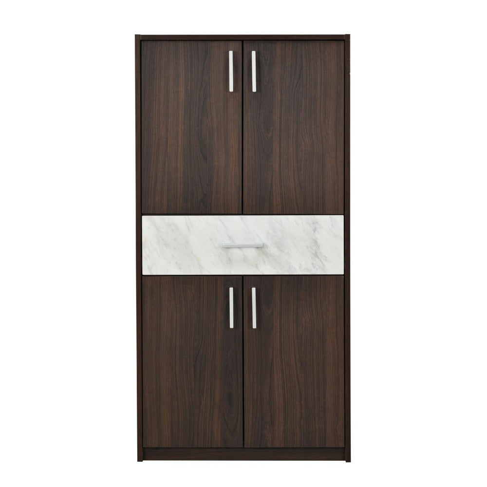 Nilkamal Ozark Shoe Cabinet (Ash wenge / Marble Beige)
