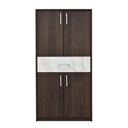 Nilkamal Ozark Shoe Cabinet (Ash wenge / Marble Beige)