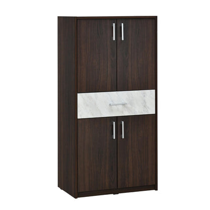 Nilkamal Ozark Shoe Cabinet (Ash wenge / Marble Beige)