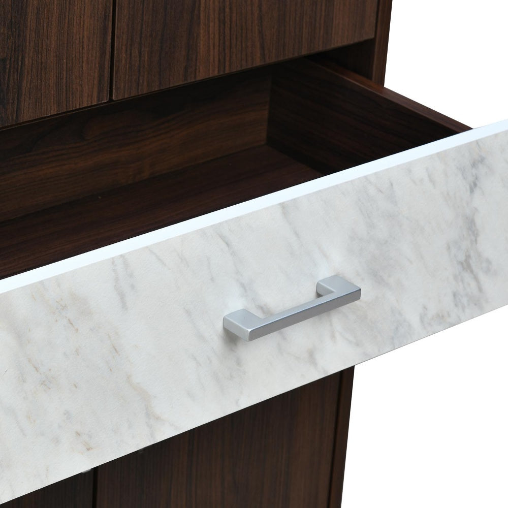 Nilkamal Ozark Shoe Cabinet (Ash wenge / Marble Beige)