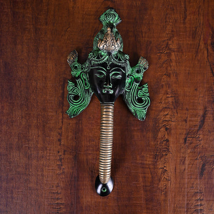 Brass Tara Face Door Handle (11 Inch)