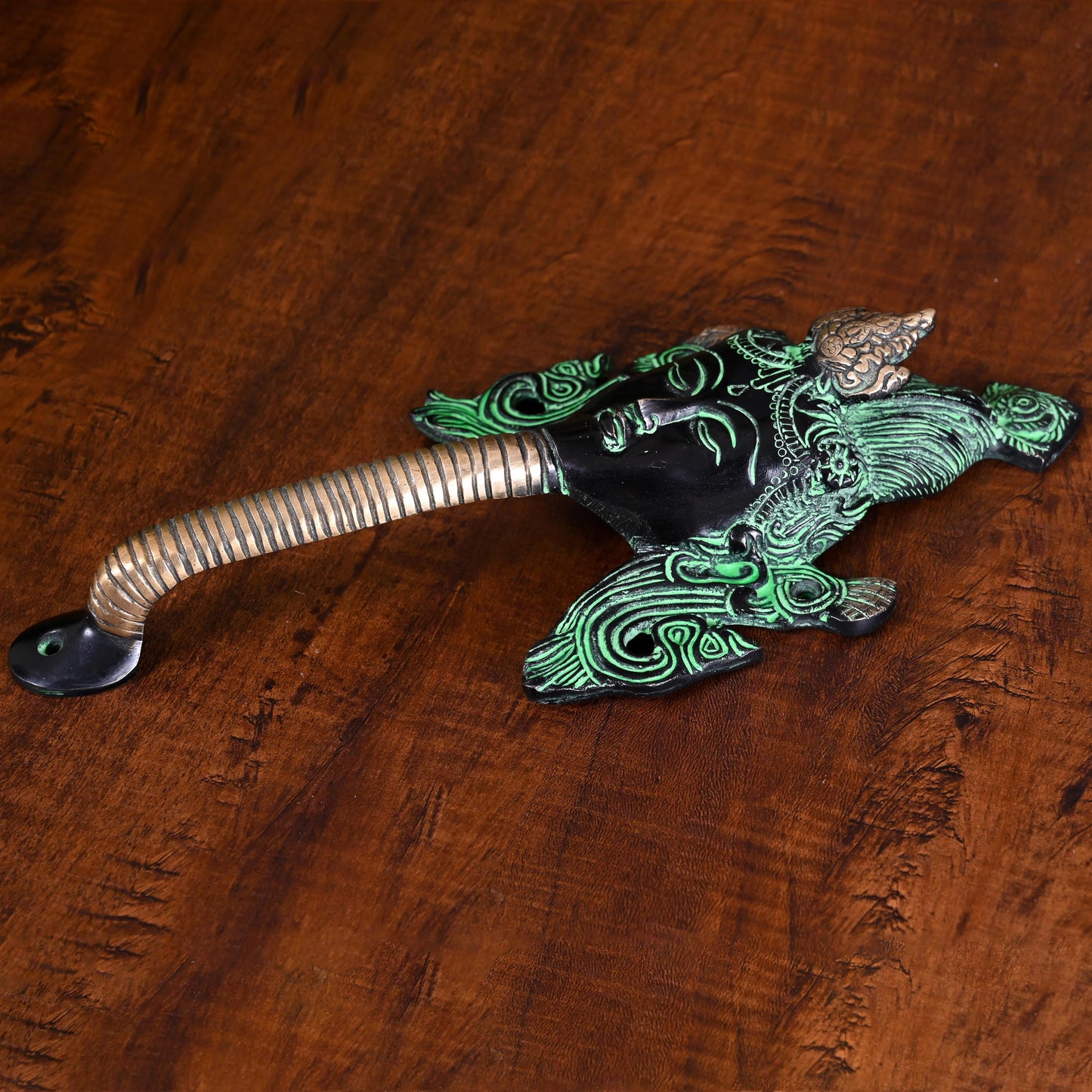 Brass Tara Face Door Handle (11 Inch)