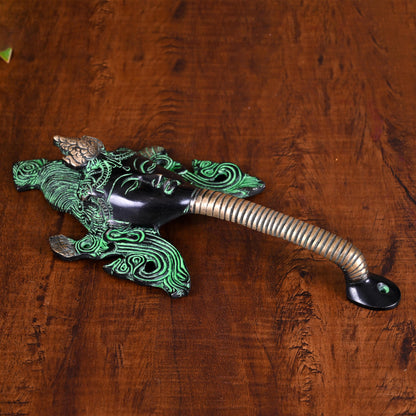 Brass Tara Face Door Handle (11 Inch)