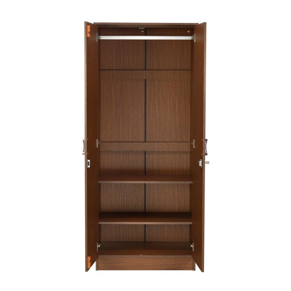 Nilkamal Massif 2 Door Wardrobe (Urban Walnut)