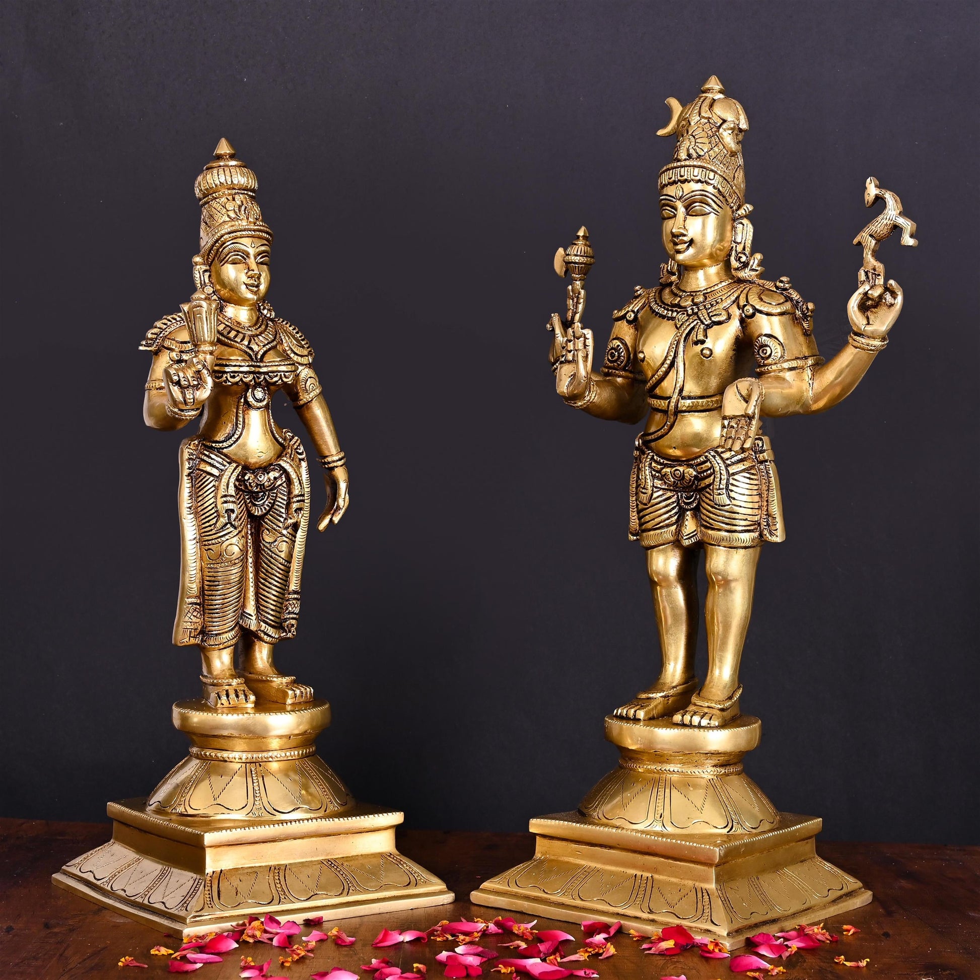 Brass Shiva Parvati Superfine Idols