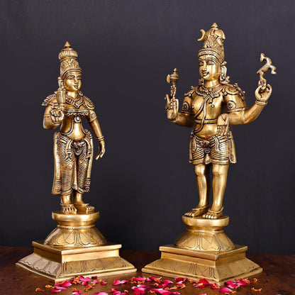 Brass Shiva Parvati Superfine Idols