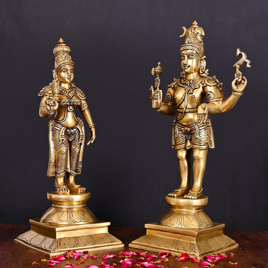 Brass Shiva Parvati Superfine Idols