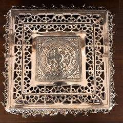 Brass Chowki With 40 Hanging Bells (5 Inch)