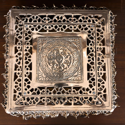 Brass Chowki With 40 Hanging Bells (5 Inch)