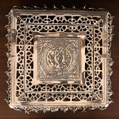 Brass Chowki With 40 Hanging Bells (5 Inch)