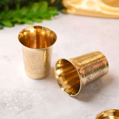 Brass Handcrafted Glass Pair (3.7 Inch)