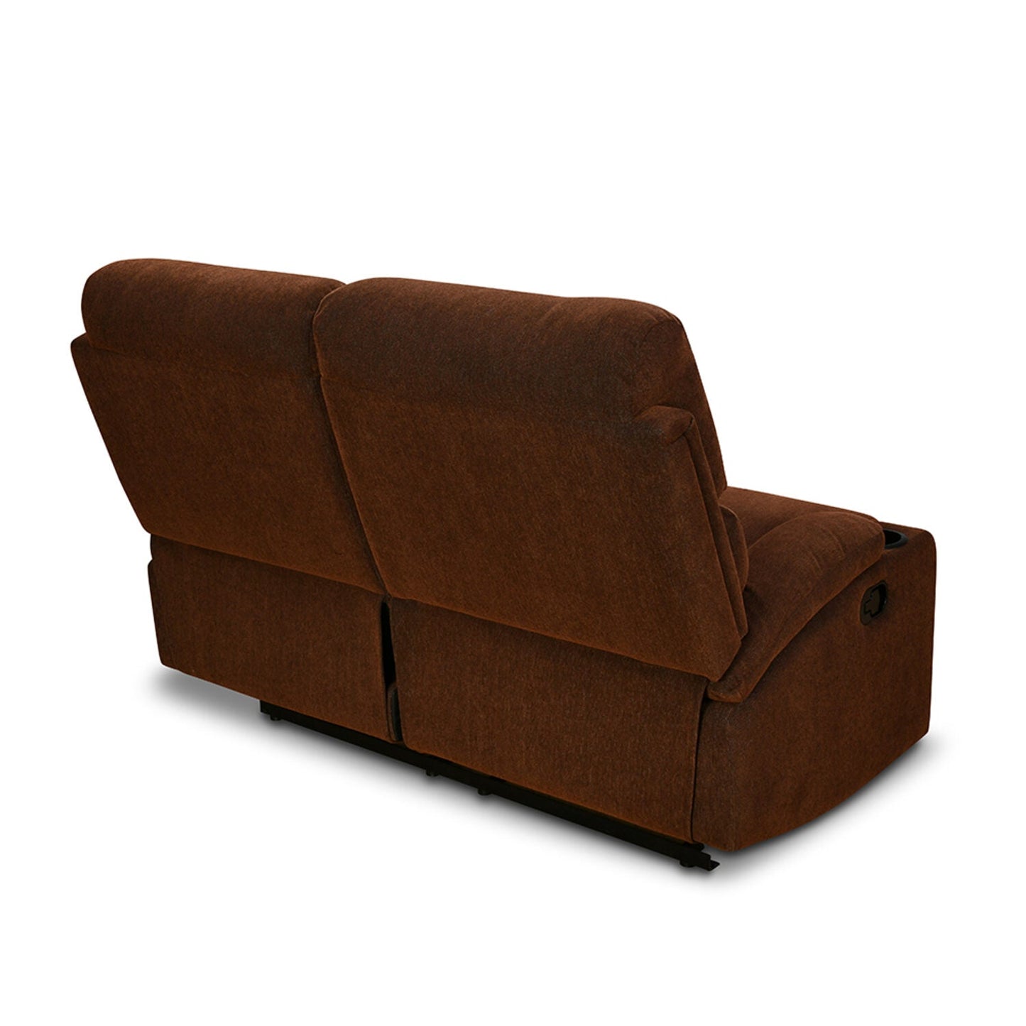 Nilkamal Matt 2 Seater Recliner Sofa with Cup Holder (Cocoa)