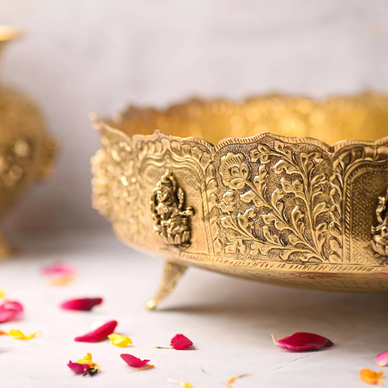 Brass Ashtalakshmi Urli
