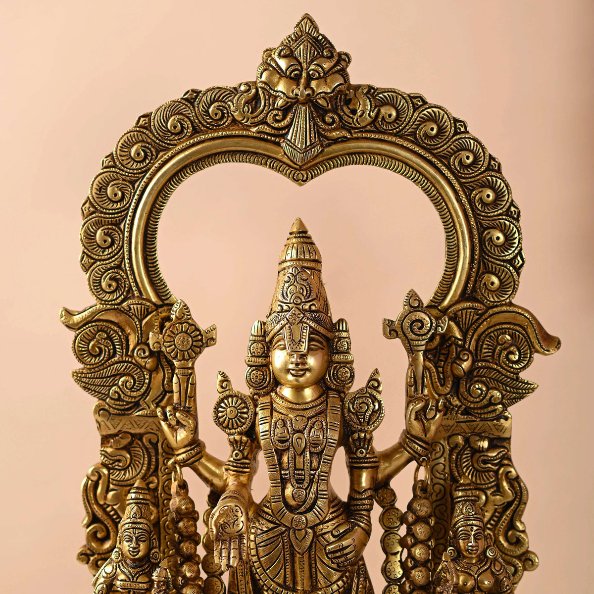 Brass Frame Tirupati Balaji/Venkateshwar Idol (23 Inch)