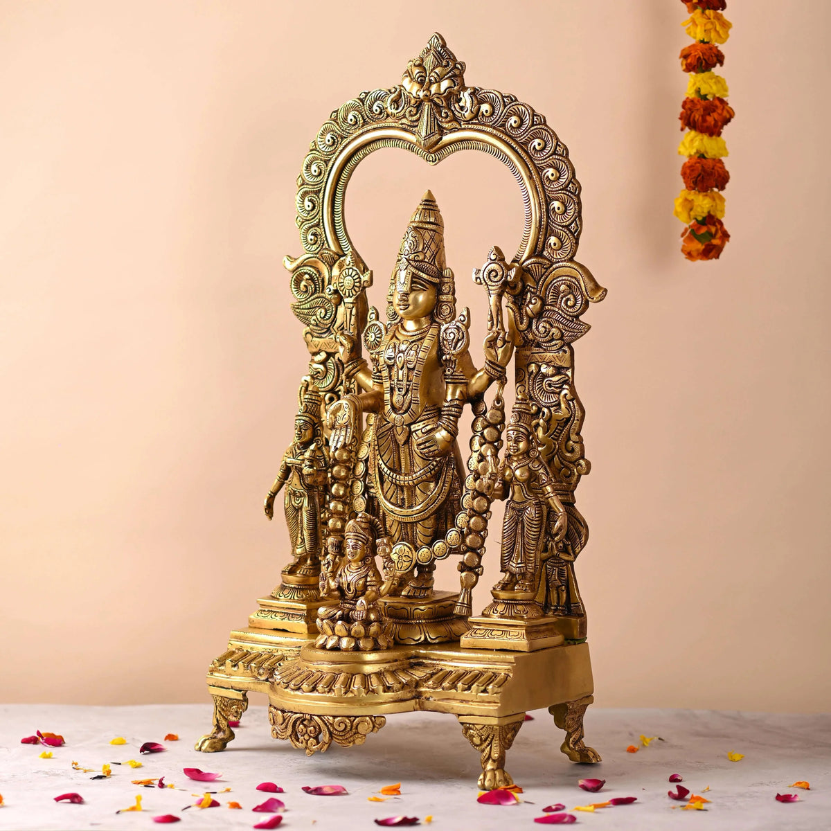 Brass Frame Tirupati Balaji/Venkateshwar Idol (23 Inch)