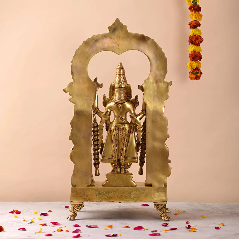Brass Frame Tirupati Balaji/Venkateshwar Idol (23 Inch)
