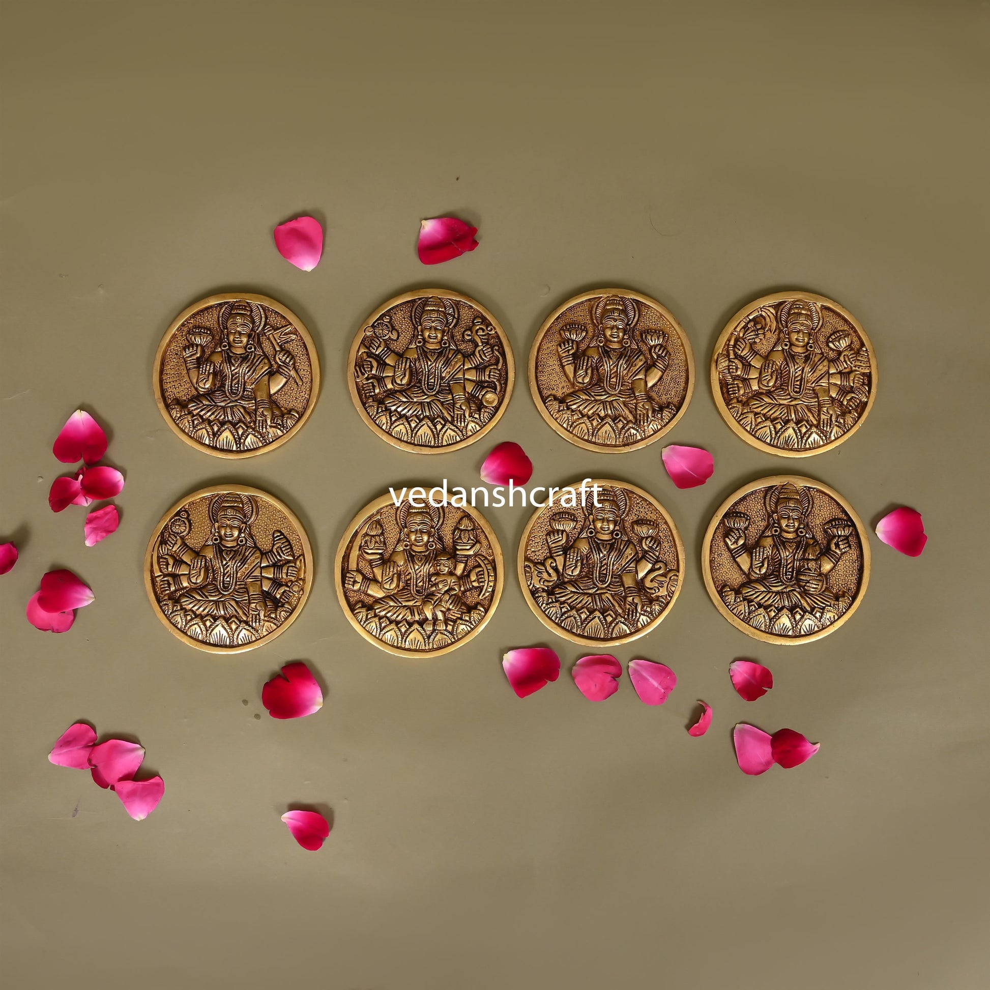Brass Ashtalakshmi Hanging Plates Set