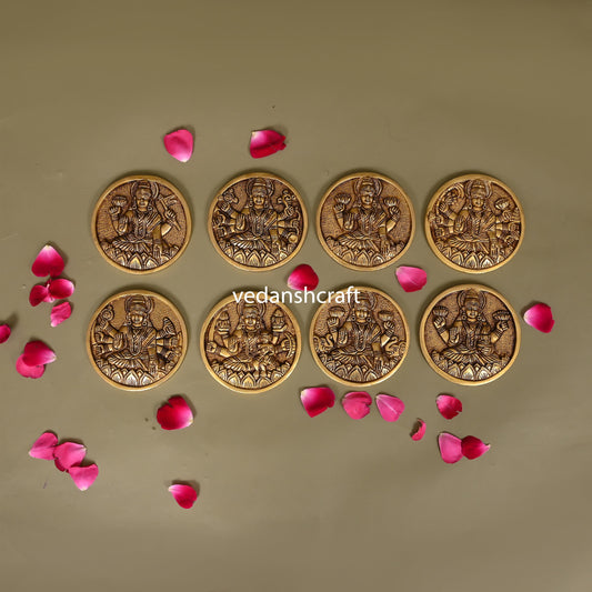 Brass Ashtalakshmi Hanging Plates Set