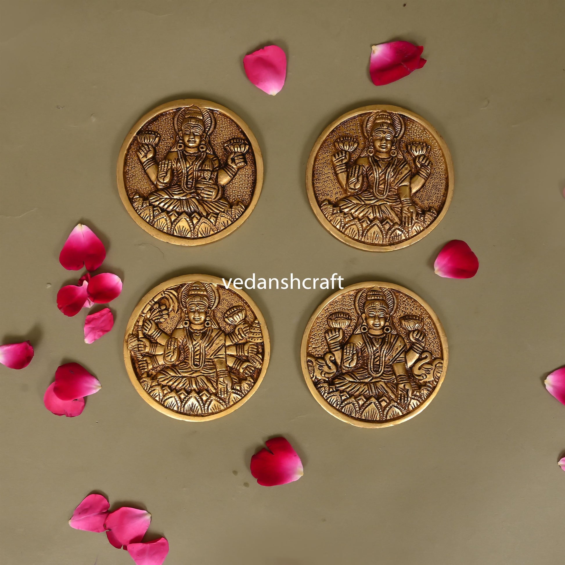 Brass Ashtalakshmi Hanging Plates Set