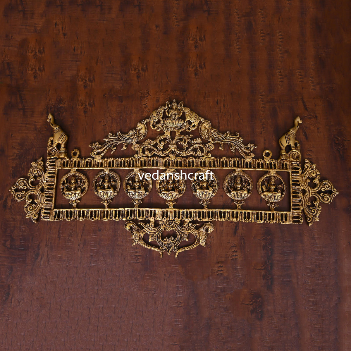 Brass Ashtalakshmi Wall Hanging (14.5 Inch)