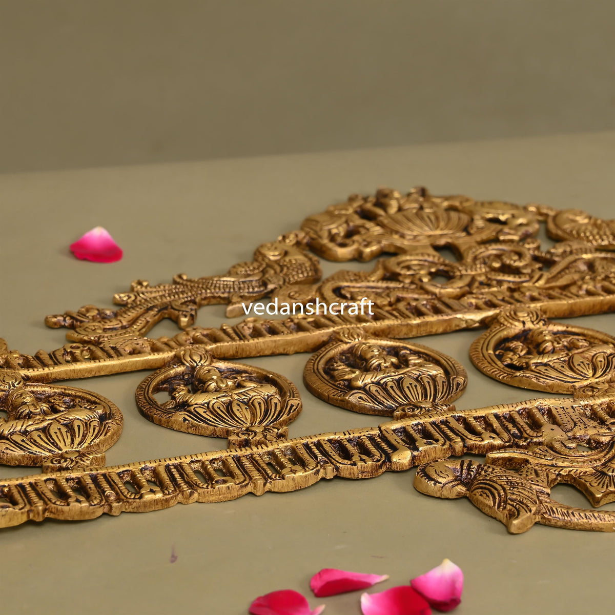 Brass Ashtalakshmi Wall Hanging (14.5 Inch)