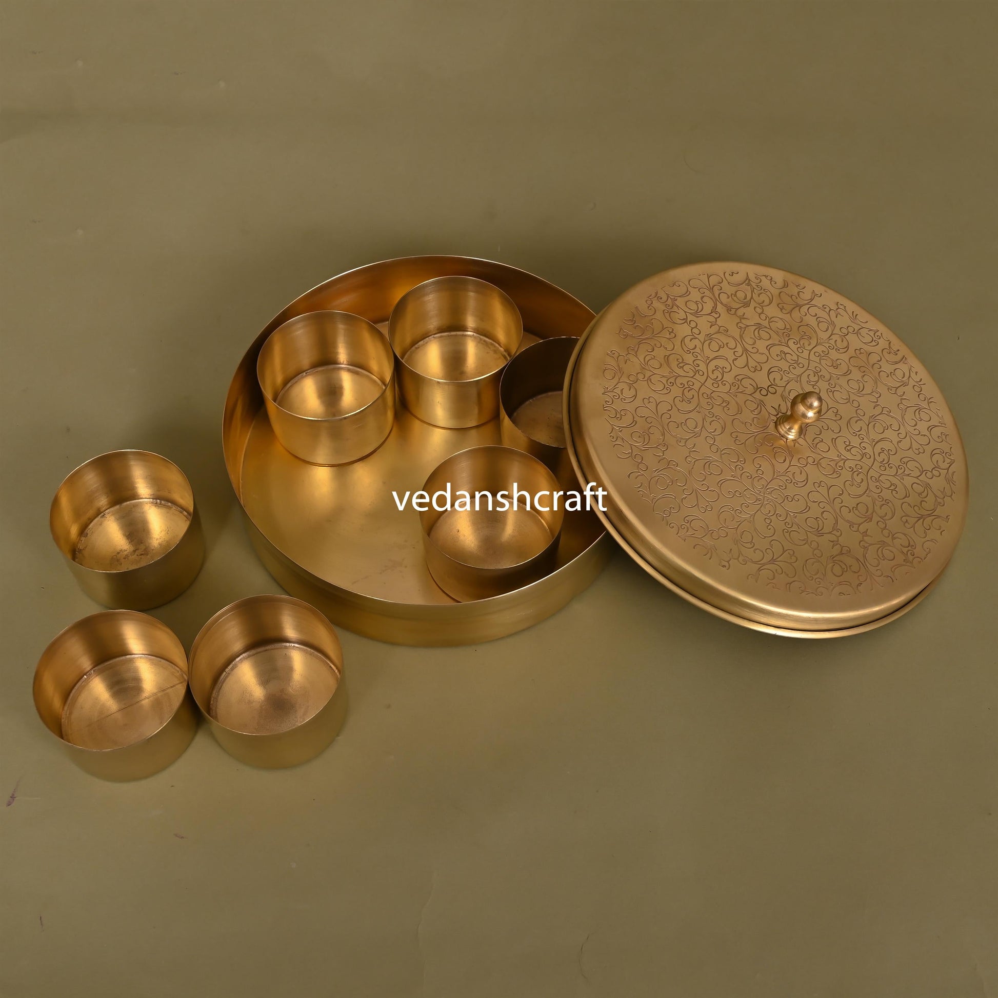 Brass Masala Daani/Spice Box