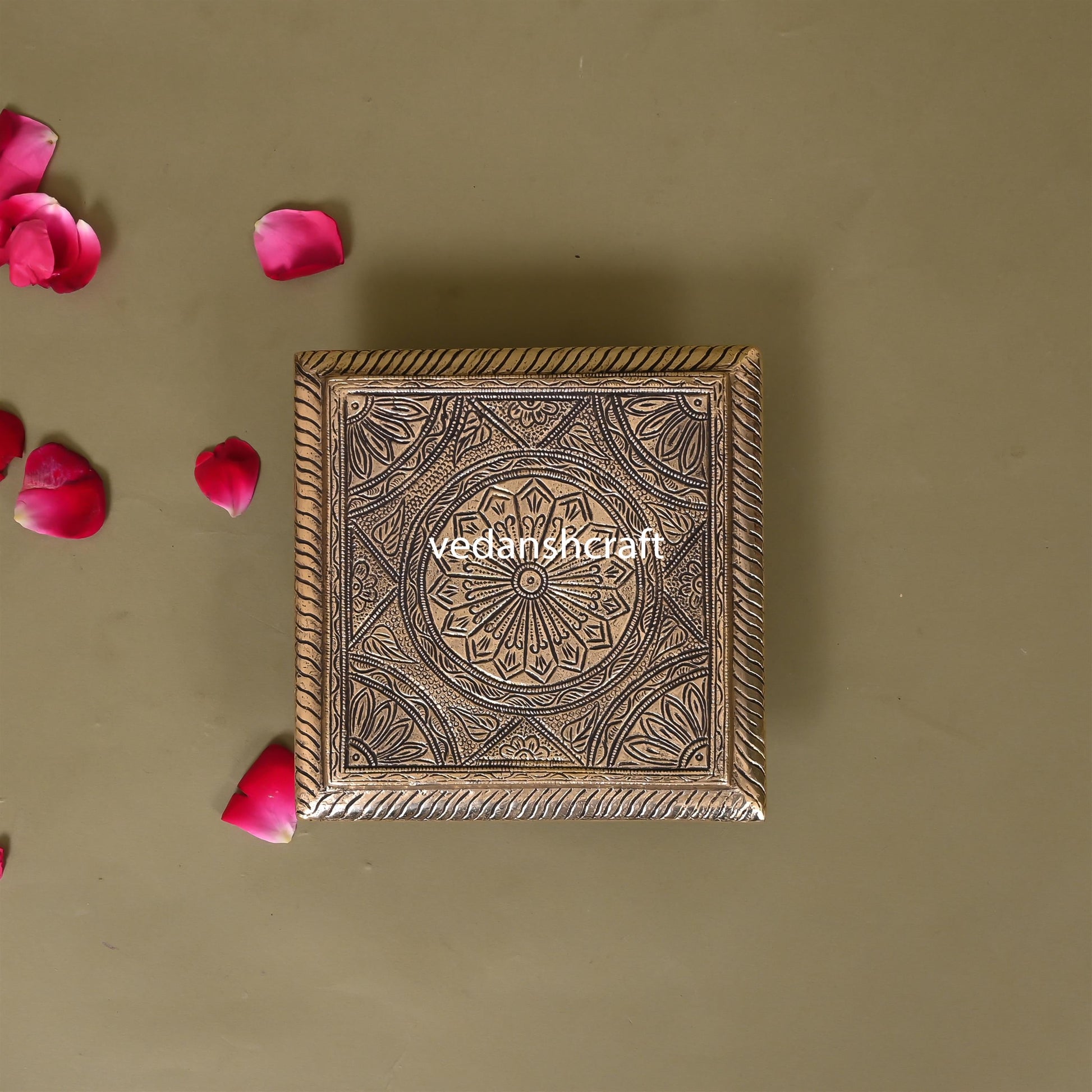 Brass Pooja Chowki (6 Inch)