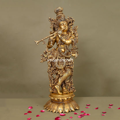 Brass Superfine Krishna Statue/Idol (27 Inch)
